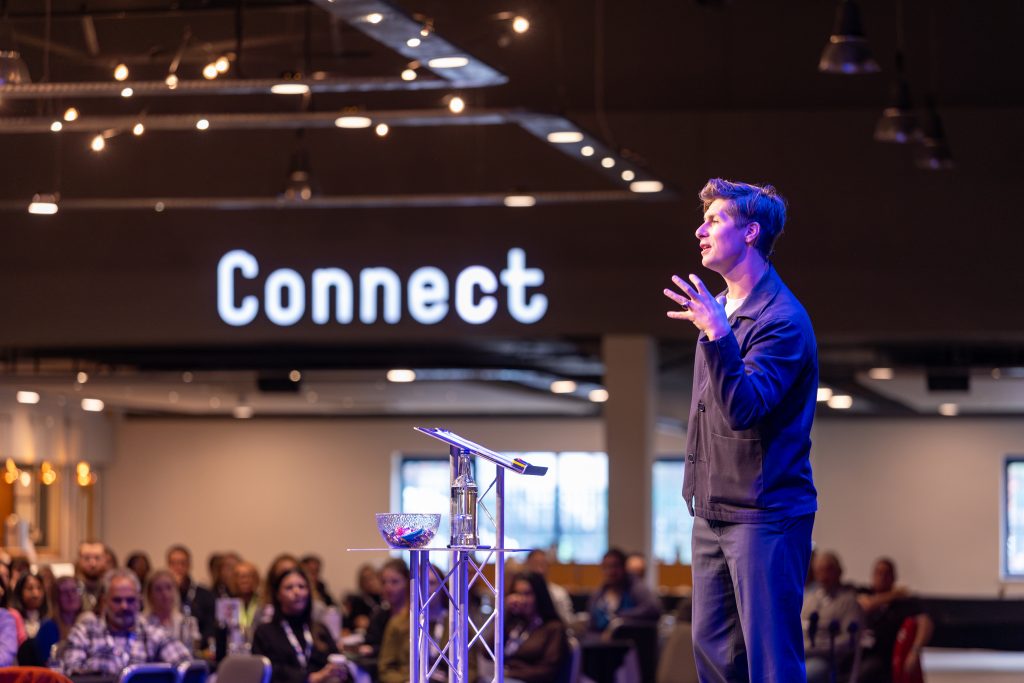 Ben Hanlin preparing for keynote – tips for public speaking and stage presence.